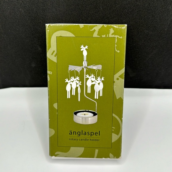 Pluto Produkter Sweden Anglaspel Reindeer Rotary Candle Holder - Picture 1 of 4